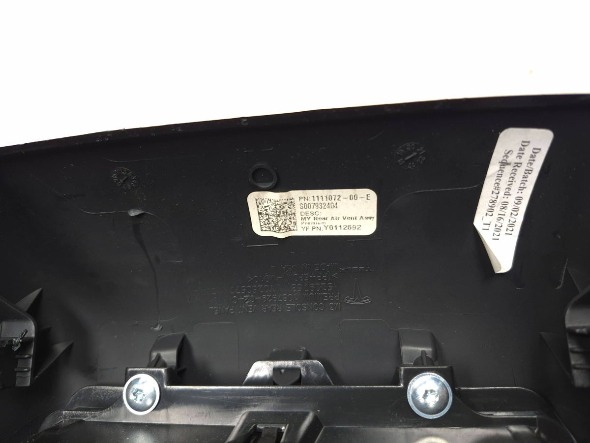 2021 Tesla Model 3 Y Center Console Rear Air Vent & Type-c Dual Trim Panel OEM