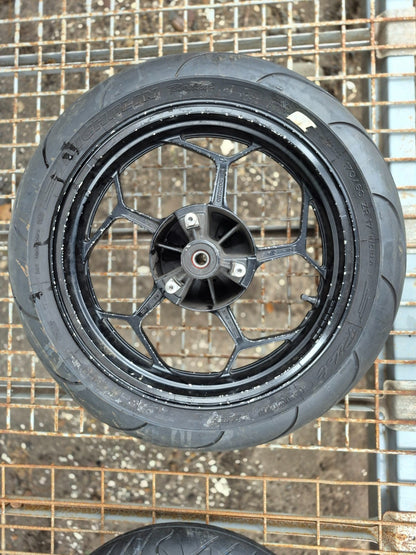 2014 Kawasaki Ninja 300 Ex300a Rear & Front Wheel W/ Tire R 17 OEM