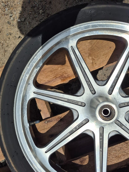 1991 Kawasaki Vulcan 500 En500 Wheel Rim & Tire Front & Rear *straight* OEM