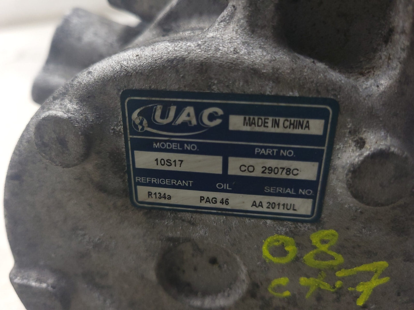 2007 - 2012 Mazda Cx-7 AC Compressor 2.3l *uac Brand*