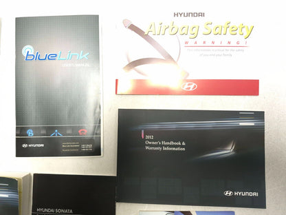 2012 Hyundai Sonata Owner Manual Documentation Kit W/ Leather Holder OEM