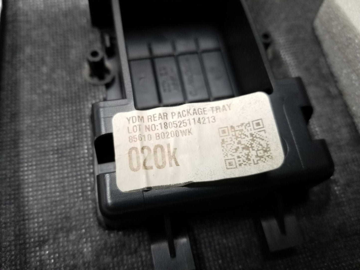 2017 2018 Kia Forte Rear Trunk Deck Shelf Panel Package Tray Trim OEM