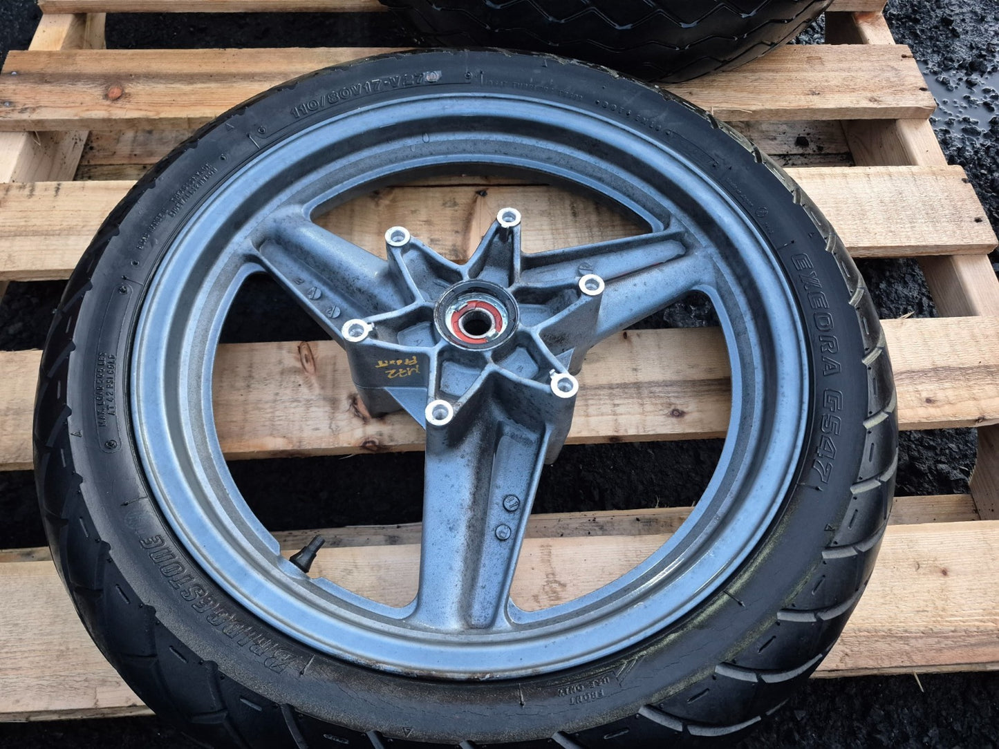 1987 Honda Cbr 1000 F Rear & Front Wheel W/ Tire Pair 17" OEM