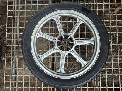 1990 Kawasaki Vn750 Vulcan Rear & Front Wheel W/ Tire Pair R 15 R 19 OEM