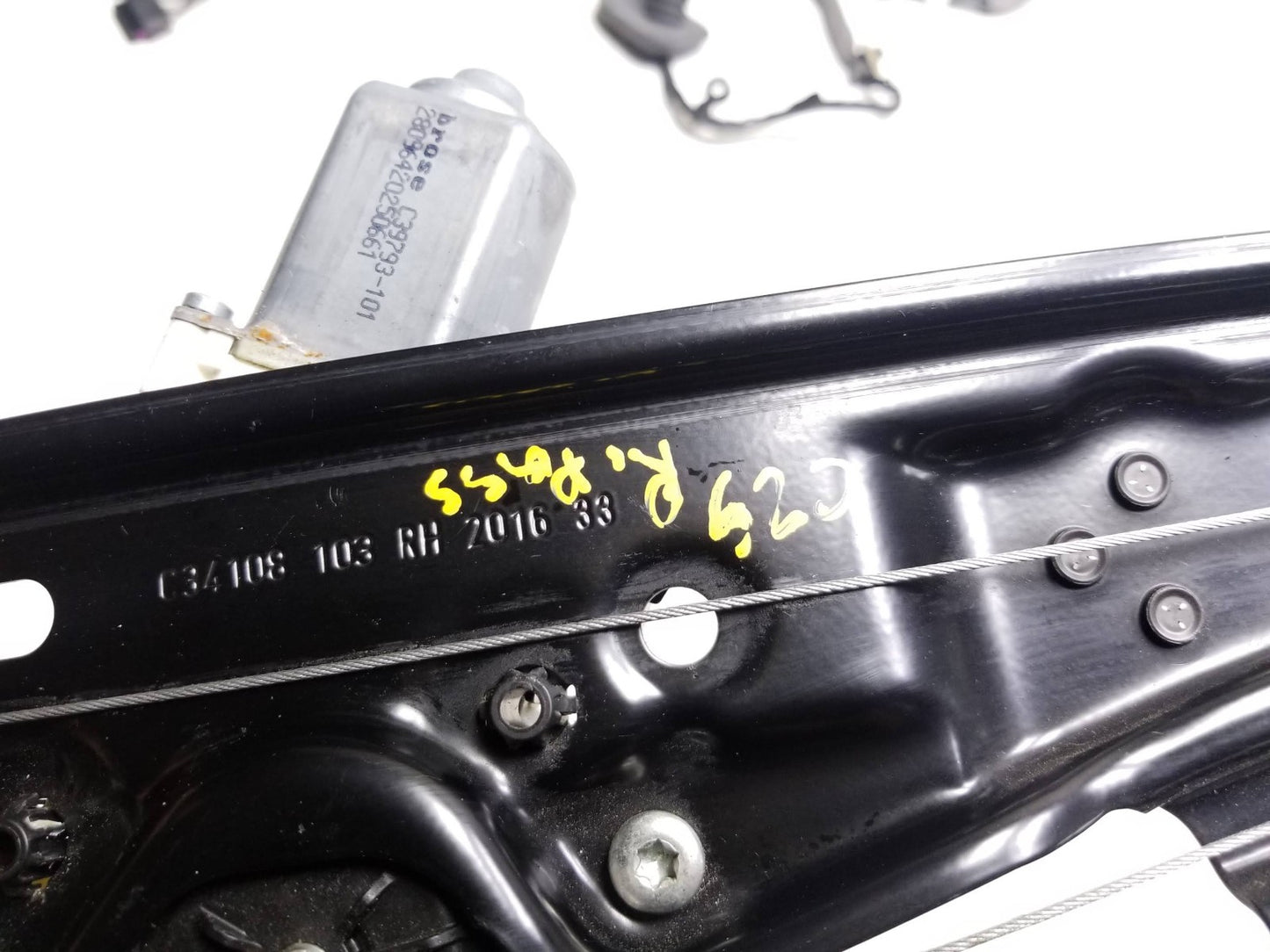 2017 Jaguar Xe Rear Passenger Side Right Door Window Regulator OEM