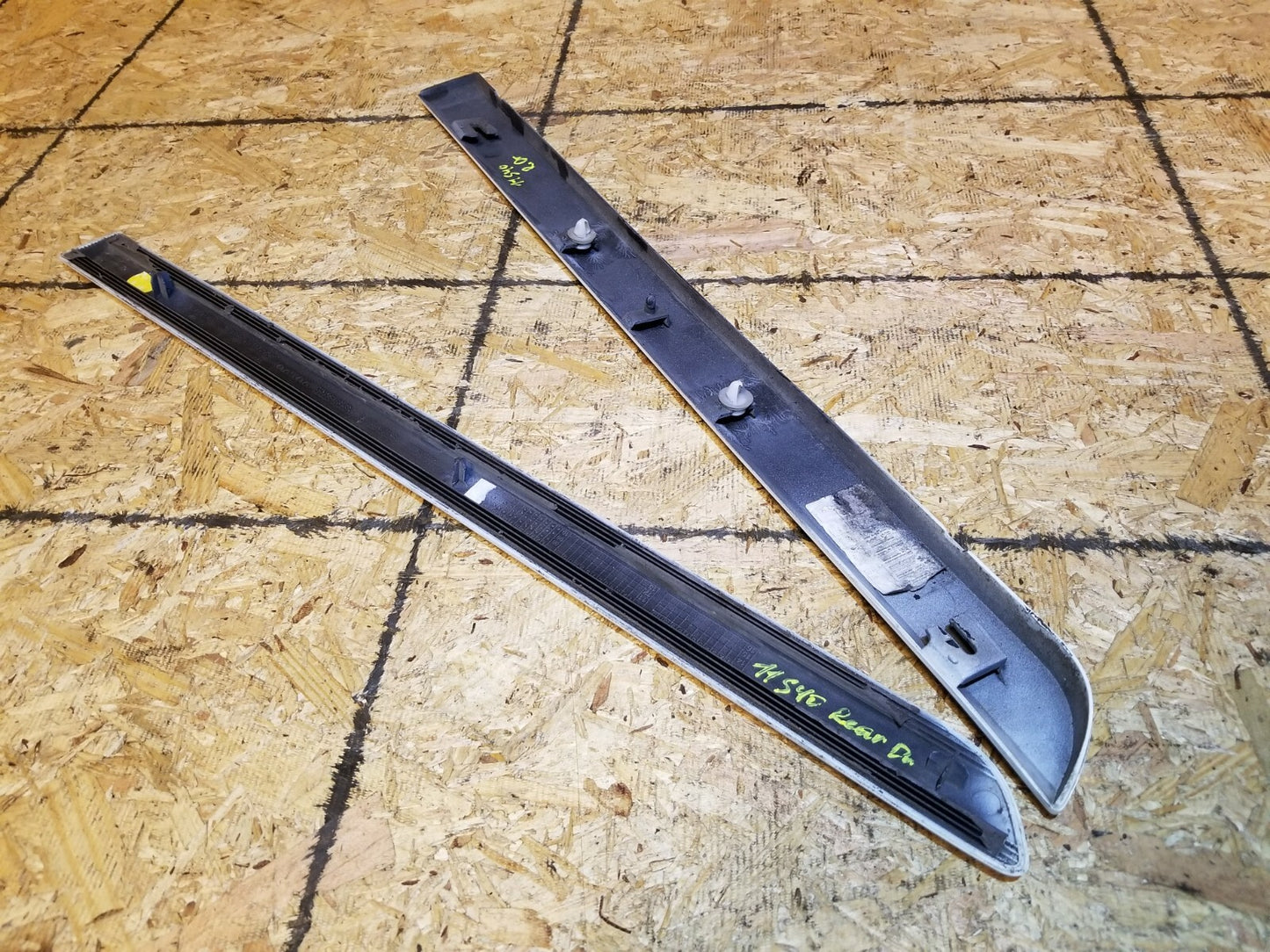 2011 Volvo S40 Rear Door Side Molding Left Driver Side Lower & Upper Pair OEM