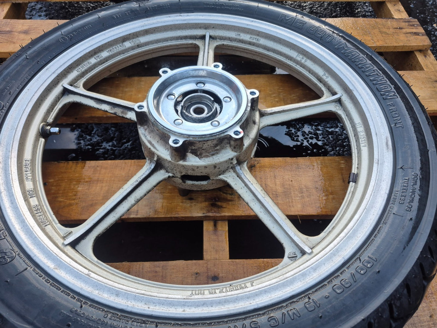 1994 Yamaha Virago Xv1100 Rear & Front Wheel W/ Tire Pair R 15 R 19 OEM