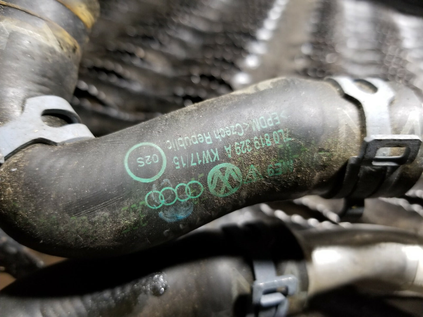 2015 Audi Q7 Heater Water Return Hose Line Pipe OEM