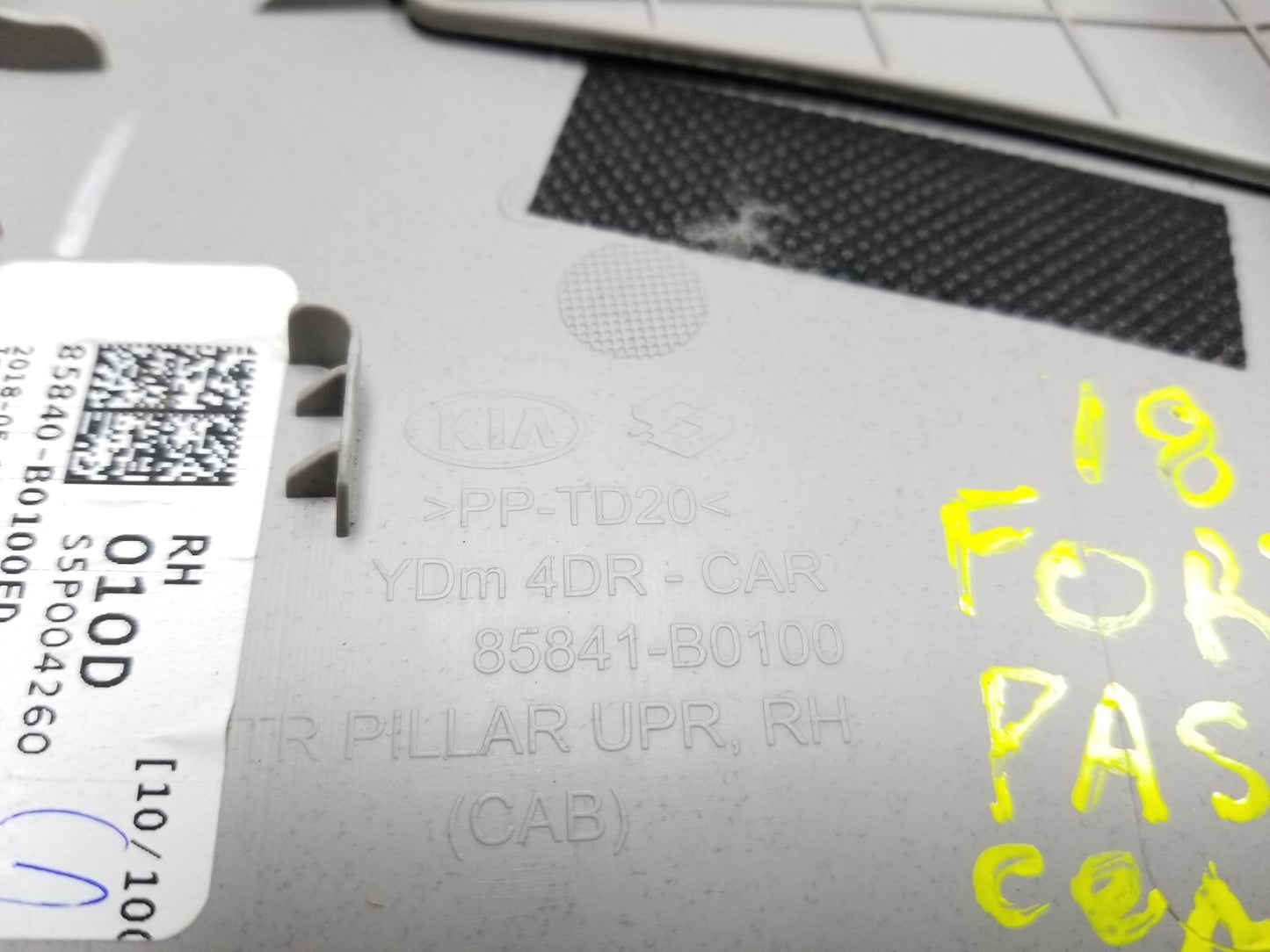 2018 Kia Forte B Pillar Trim Cover Left & Right OEM