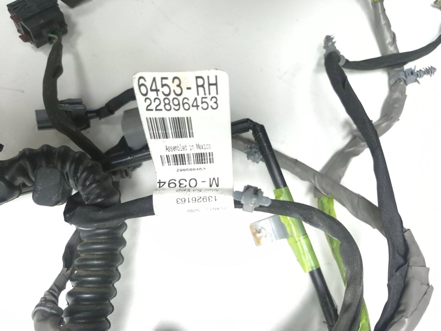 2013 Cadillac Escalade Rear Door Wire Harness Passenger Side Right OEM