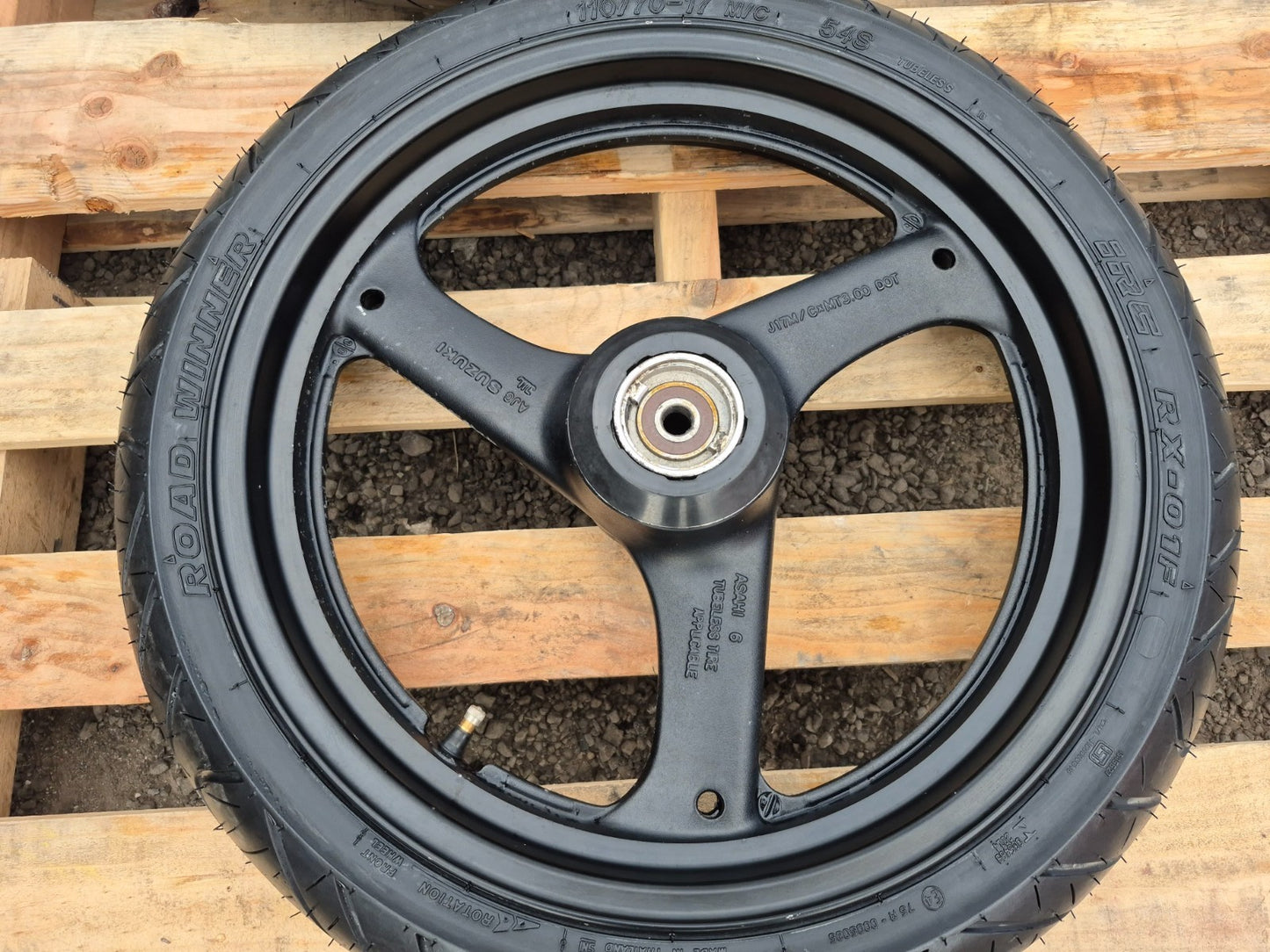 2006 Suzuki Gs500 Wheel Rim W/ Tire Rear & Front Pair R17 OEM