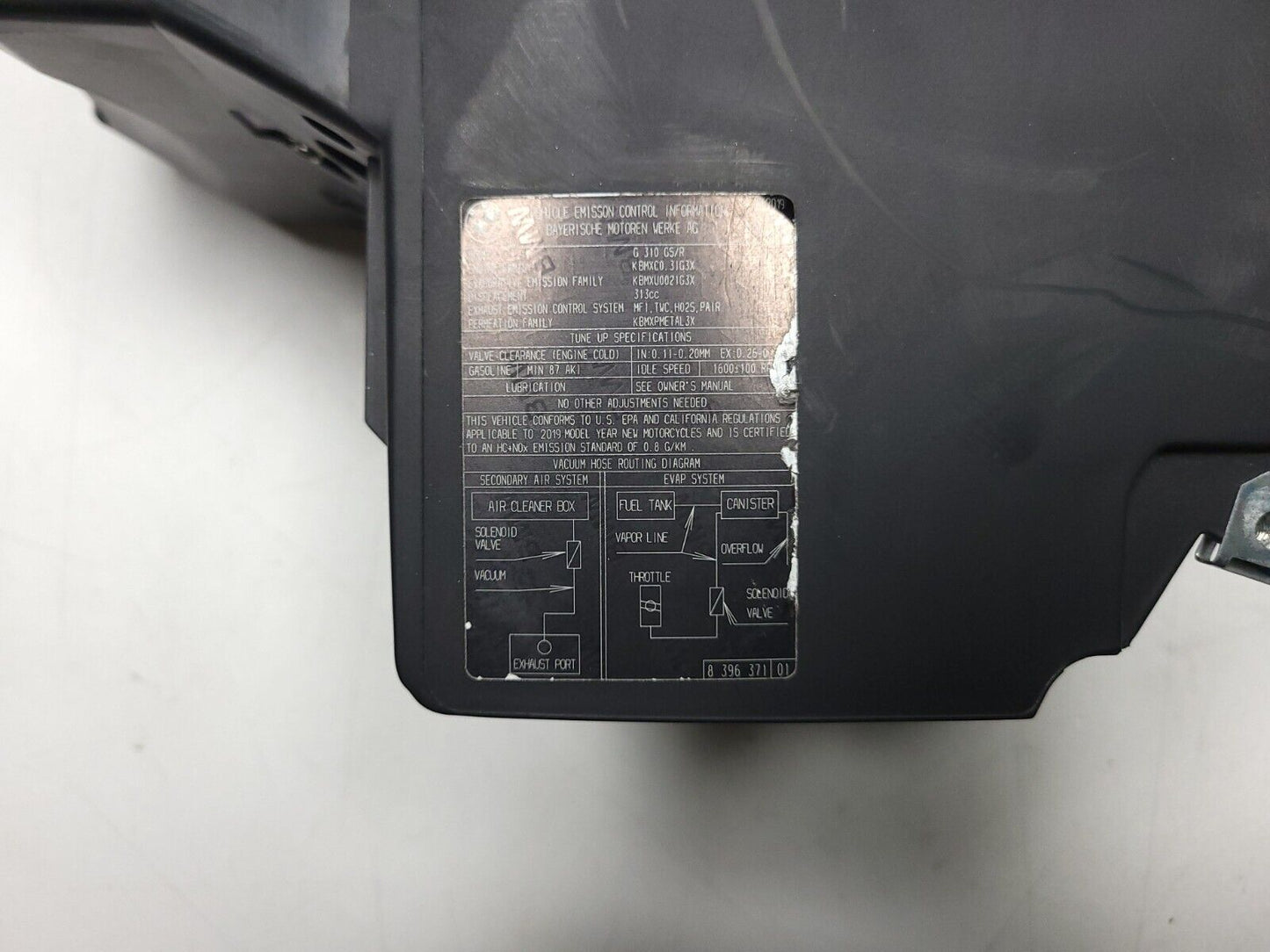 2017 - 2024 BMW G310r G310gs Rear Under Tail Battery Box Tray Carrier  OEM