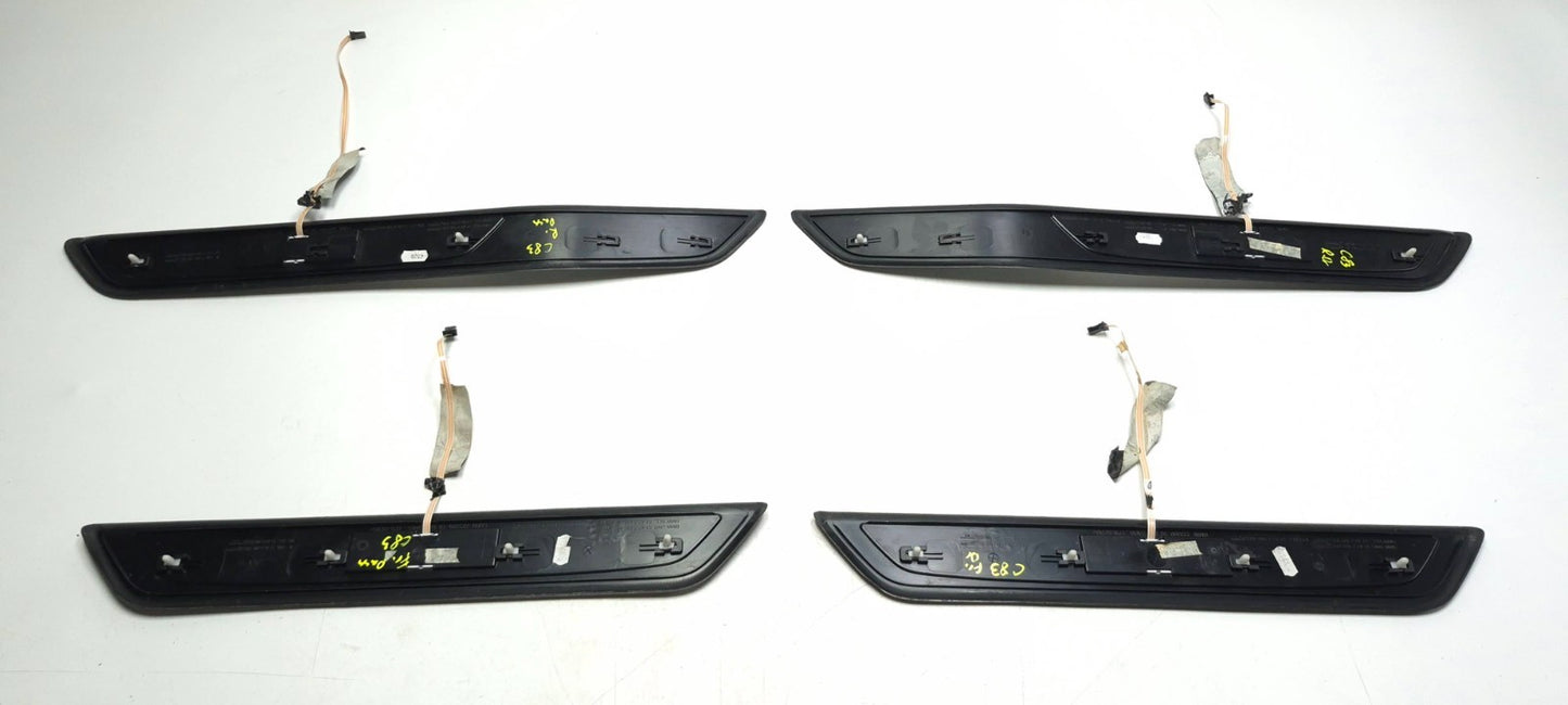 2011 BMW 750li Door Sill Scuff Plate Trim Front & Rear 4pcsoem