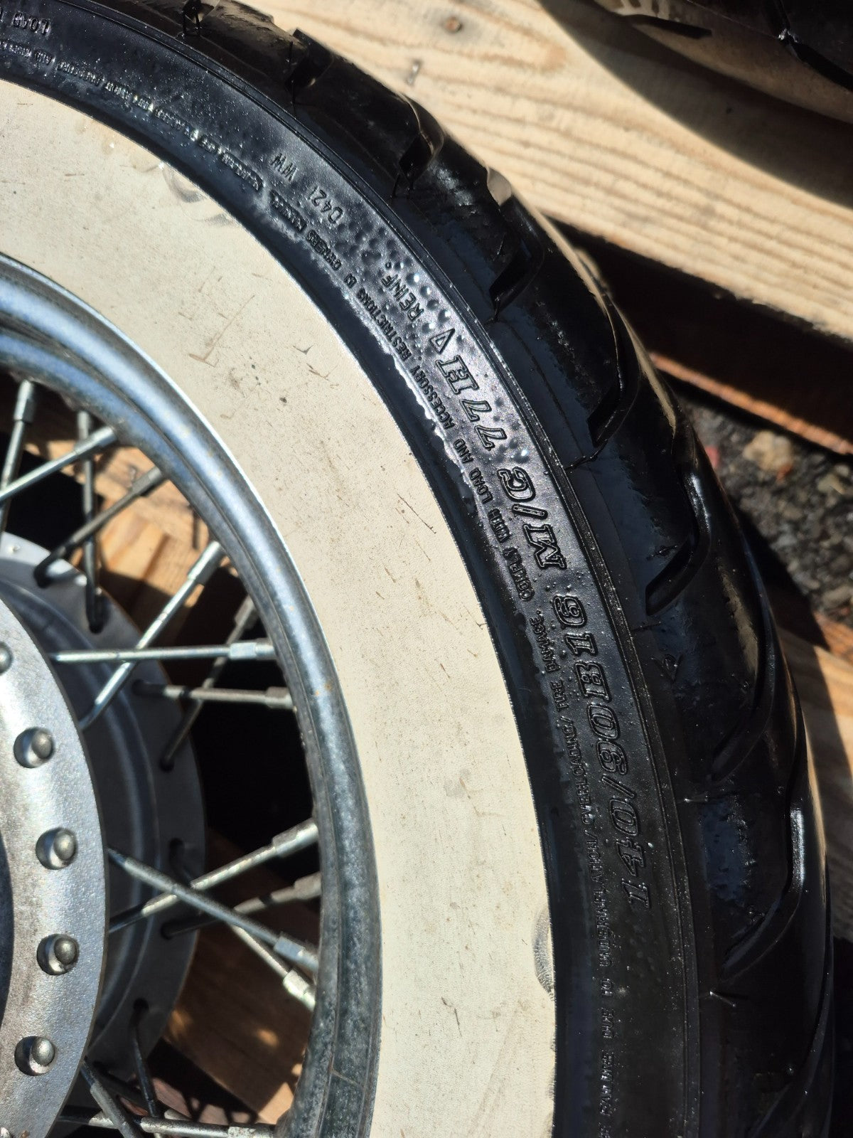 2004 Kawasaki Vulcan 800 Vn800 Wheel Rim W/ Tire Front & Rear Em