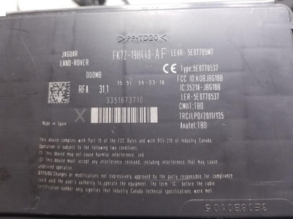 2017 Jaguar Xe Passive Keyless Entry Control Module OEM Fk72-19h440-af