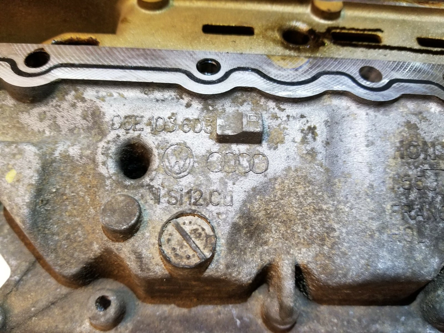 2010 Audi A5 Engine Upper Oil Pan 3.2l OEM