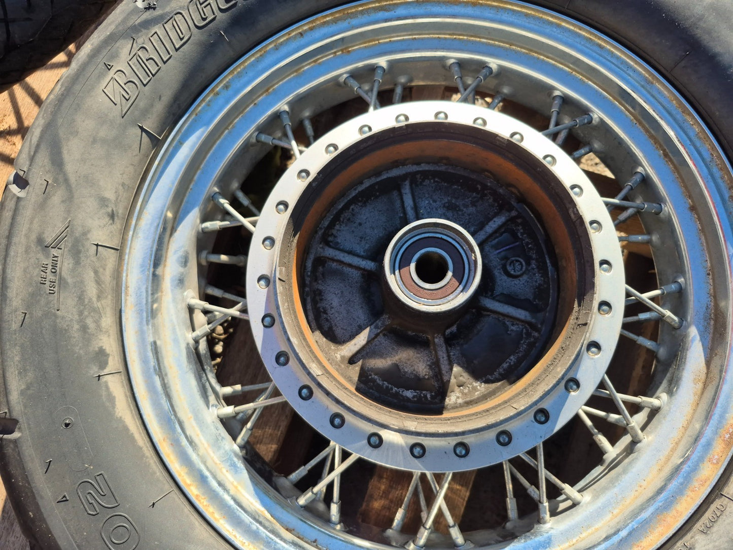 2009 Honda Shadow Vt750 Spirit Wheel Rim & Tire Front & Rear *straight* OEM