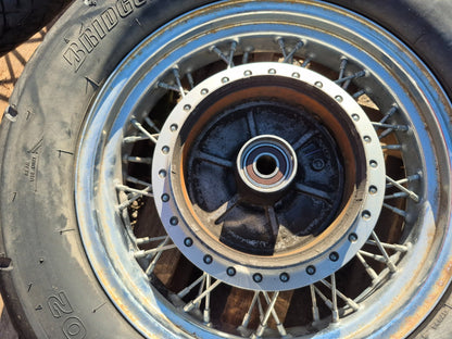 2009 Honda Shadow Vt750 Spirit Wheel Rim & Tire Front & Rear *straight* OEM