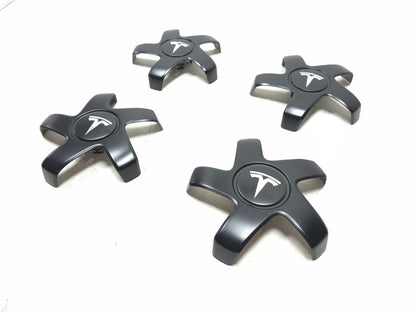 2020 Tesla Model 3 Black Wheel Center Cap 4 Pcs OEM