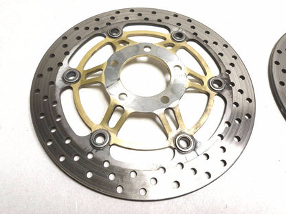 2001 Suzuki Gsx 750f Katana Front & Rear Brake Disc 3pcs OEM