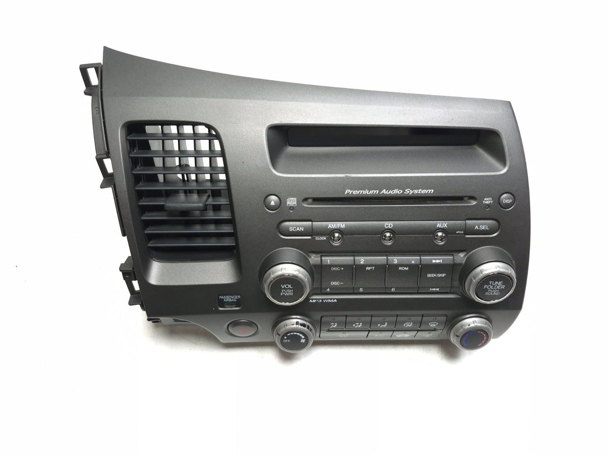 2006-2011 Honda Civic Cd Radio Receiver W/ Trim Bezel OEM