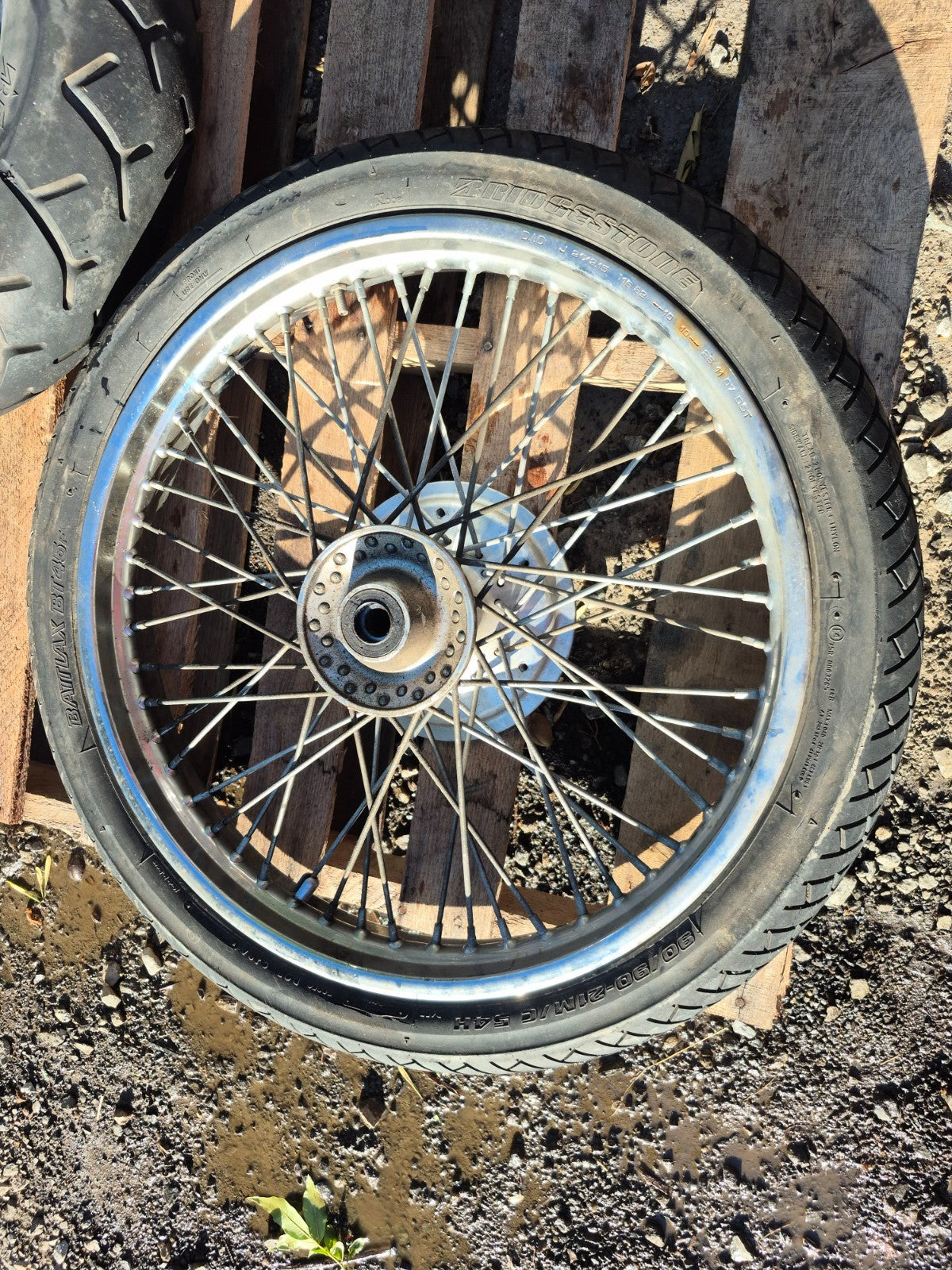 2009 Honda Shadow Vt750 Spirit Wheel Rim & Tire Front & Rear *straight* OEM