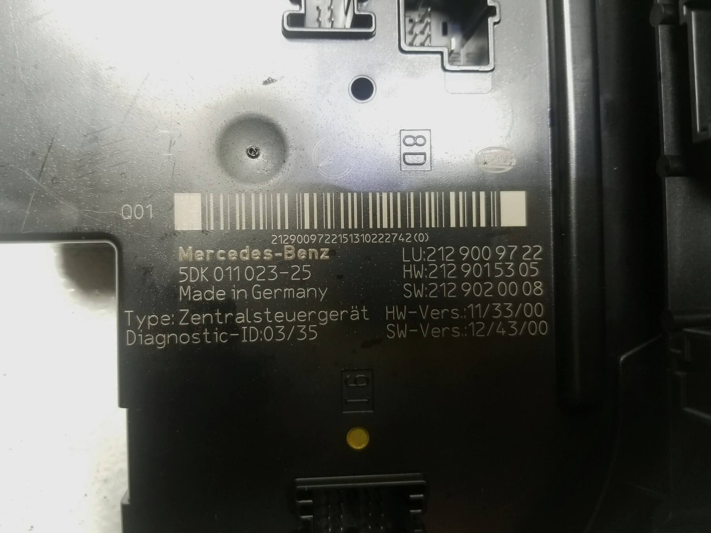 2014 Mercedes E350 Rear Sam Fuse Box Relay OEM