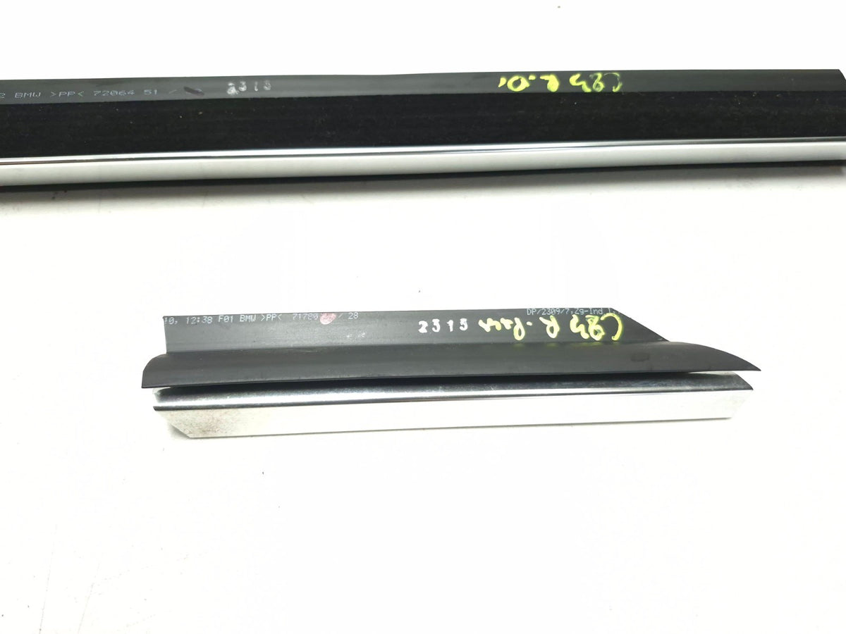 2011 BMW 750li Rear Door Inner Window Molding Left & Right 4 Pcs OEM