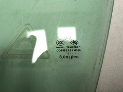 2012 Hyundai Sonata Front Driver Door Window Glass OEM