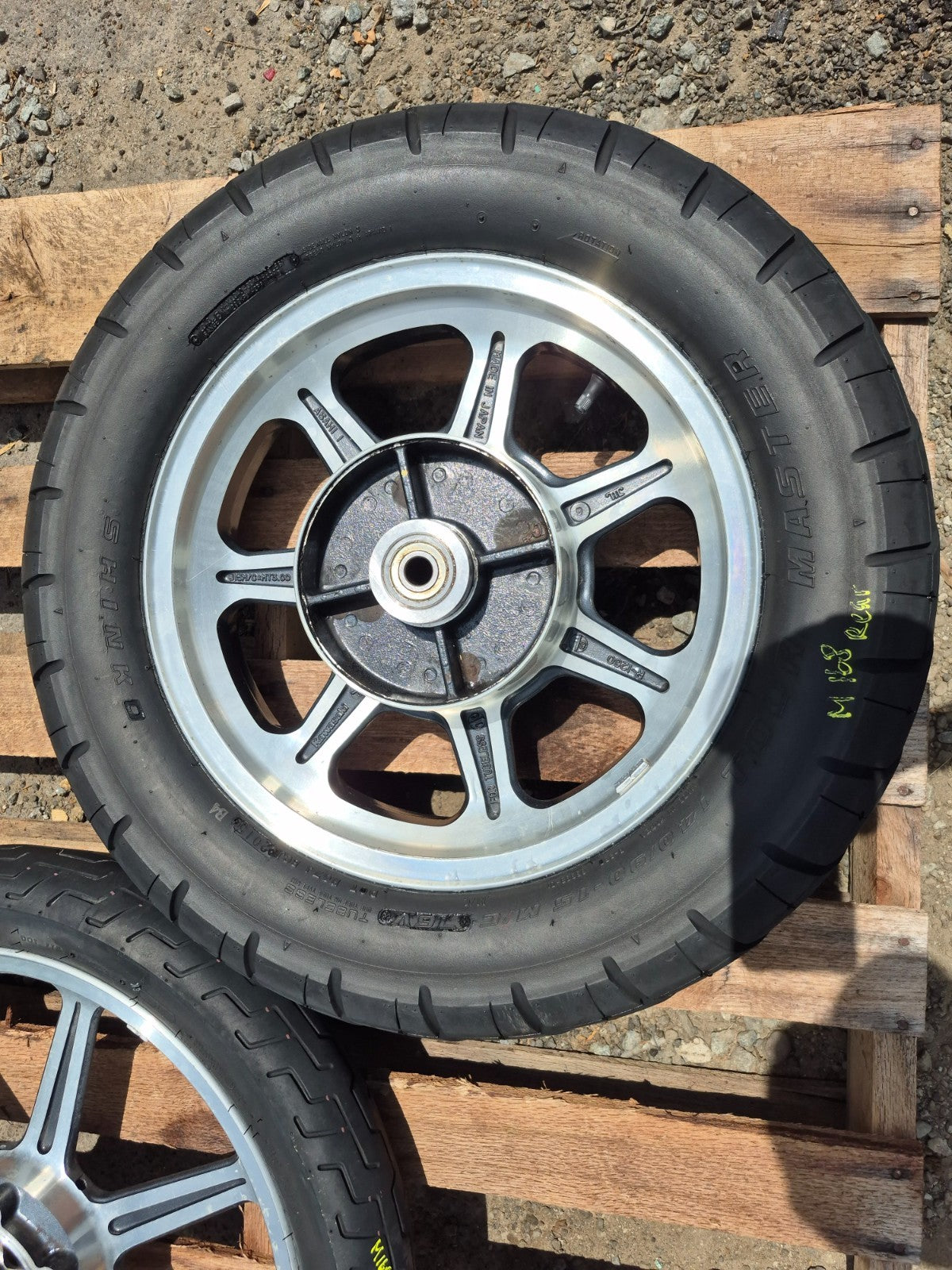 1991 Kawasaki Vulcan 500 En500 Wheel Rim & Tire Front & Rear *straight* OEM