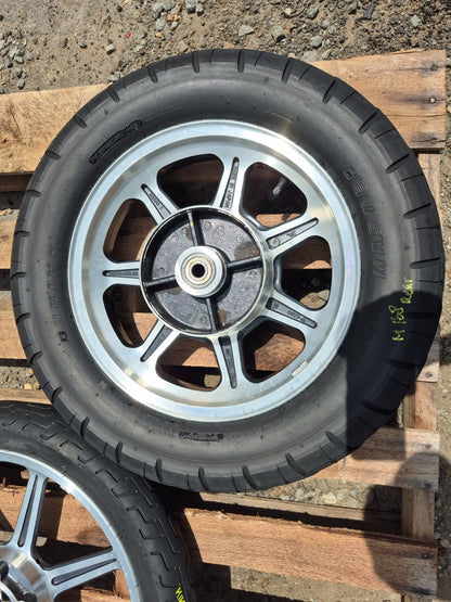 1991 Kawasaki Vulcan 500 En500 Wheel Rim & Tire Front & Rear *straight* OEM