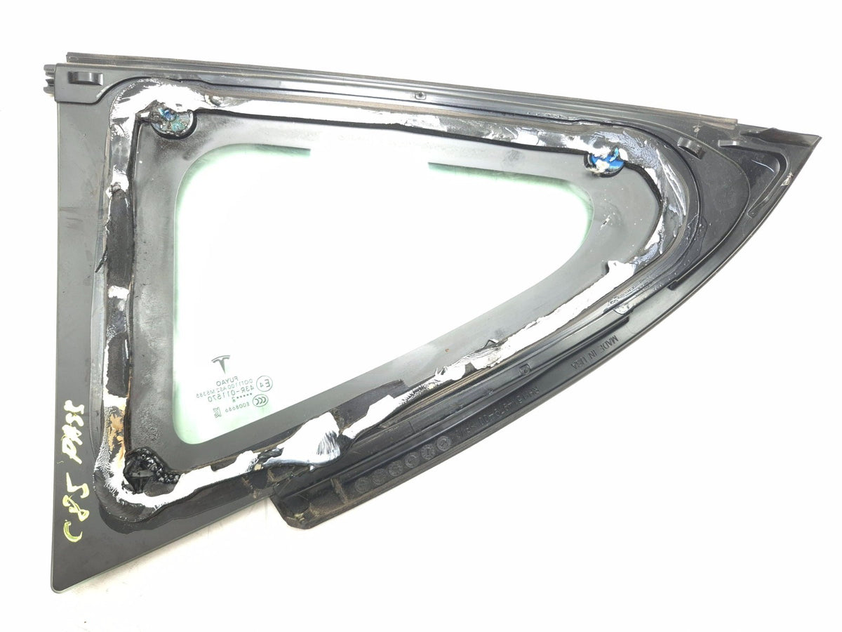 2022 Tesla Model 3 Rear Quarter Window Glass Right Passenger Side OEM