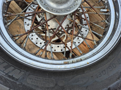 1999 Yamaha Xvs650 Front Wheel Rim W/ Tire 130/90 R16 OEM