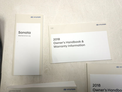 2018 Hyundai Sonata Owner's Manual Book & Case OEM