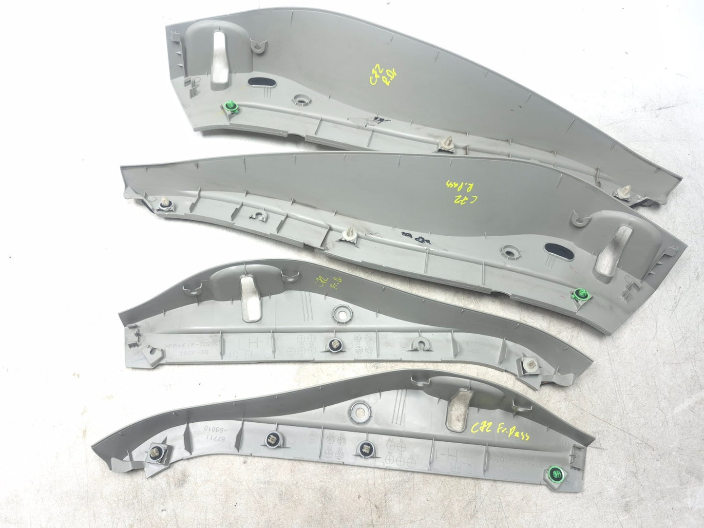 2009 Lexus IS250 Door Trim Latch Cover Panel Front & Rear 4pcs OEM