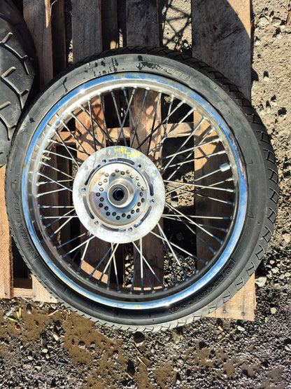 2009 Honda Shadow Vt750 Spirit Wheel Rim & Tire Front & Rear *straight* OEM