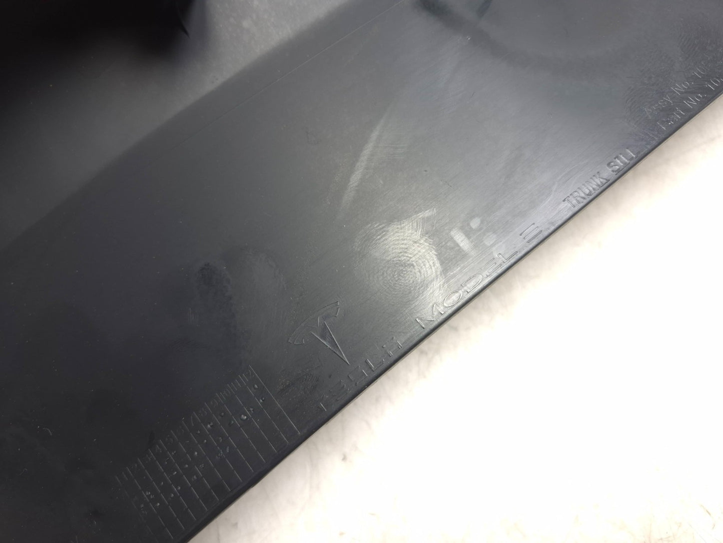 2019 Tesla Model 3 Rear Trunk Trim Skuff Plate OEM