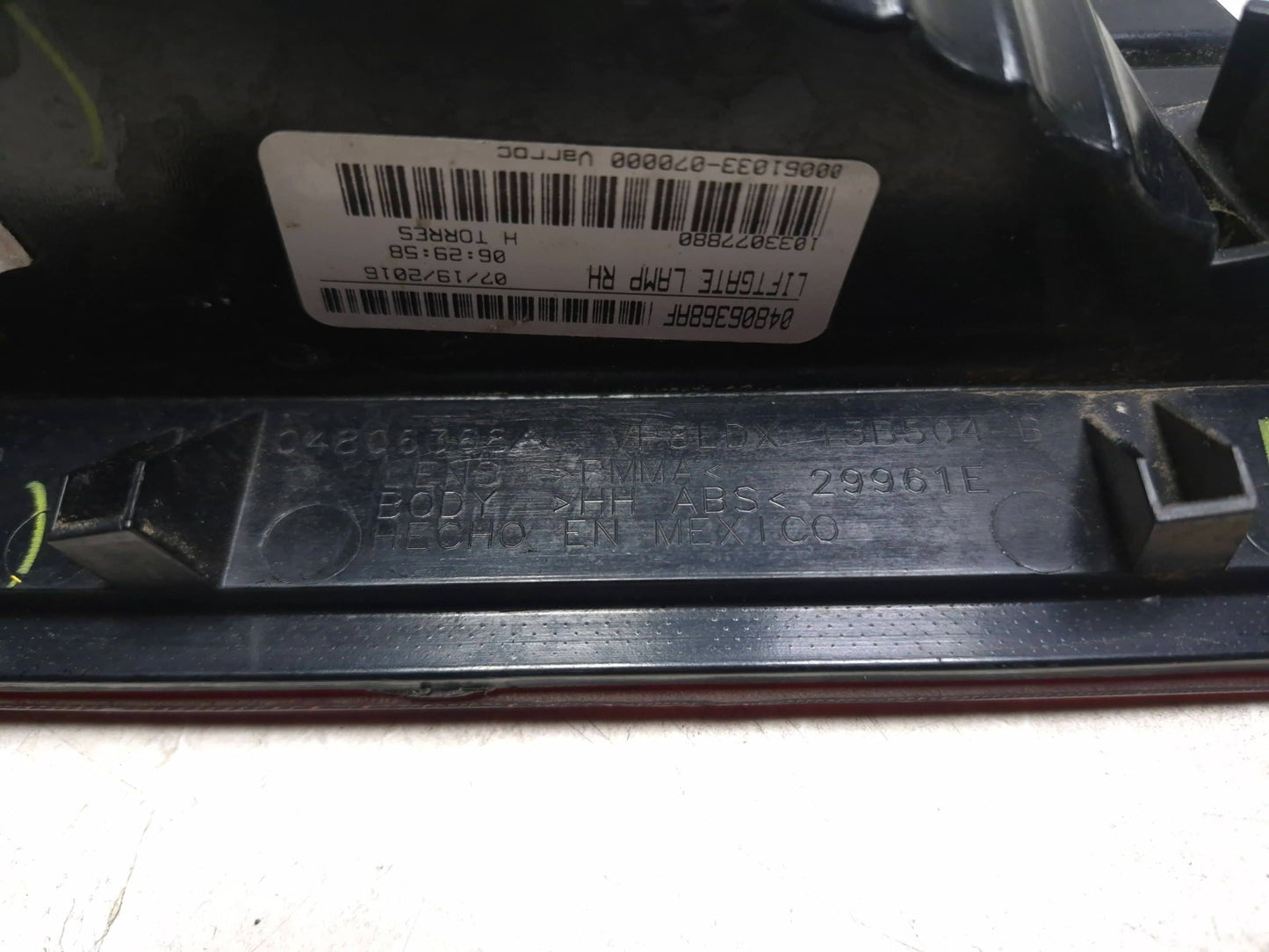 2016 Dodge Journey Tail Light Inner Left & Right OEM
