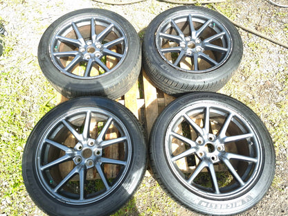 2019 Tesla Model 3 Wheel Rim W/tire Michelin 235/45/r18 18x8.5j 5.8/32 4 Pcs OEM
