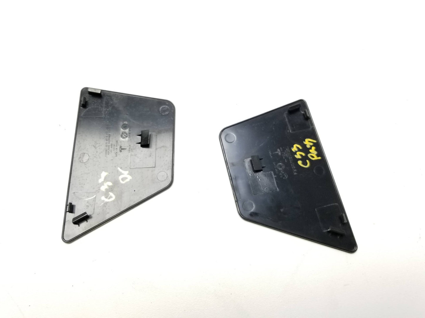2021 Tesla Model 3 Pillar Applique Cover Left & Right Pair OEM