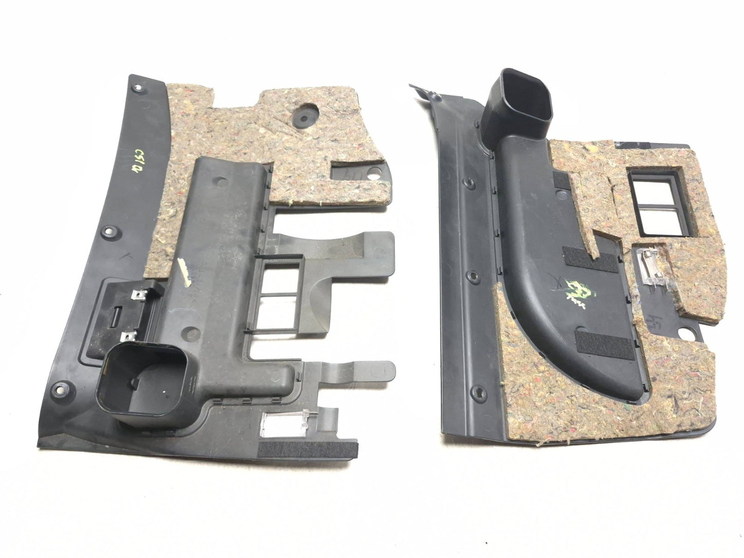 2007 Saab 9-5 Aero Front Lower Dashboard Kick Trim Panel 2pcs OEM