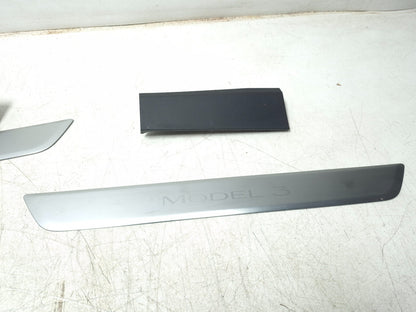 2019 Tesla Model 3 A Pillar Trim Cover And Door Sill Scuff Plate OEM
