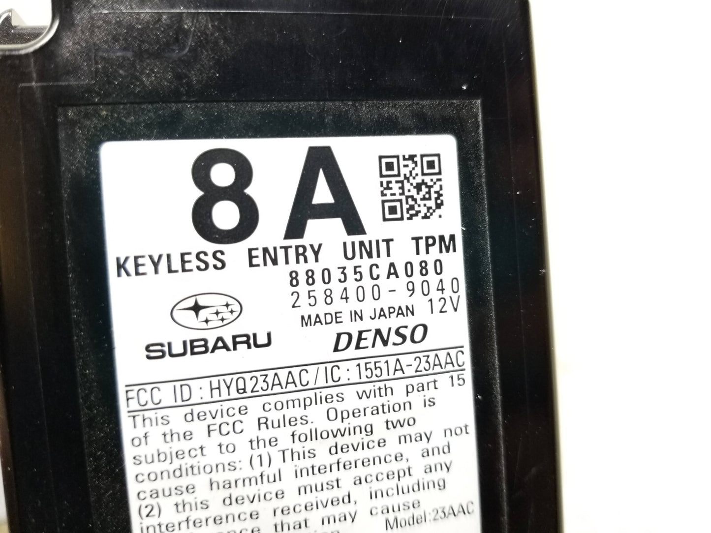2015 Scion Fr-s Module Keyless Entry Tpm Unit OEM