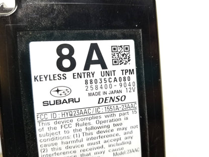 2015 Scion Fr-s Module Keyless Entry Tpm Unit OEM