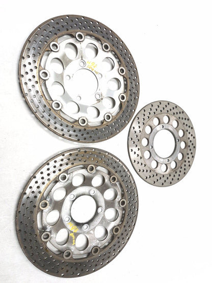 1993 Suzuki Gsx 600 Fp Katana Rear & Front Brake Disc 3 Pcs OEM
