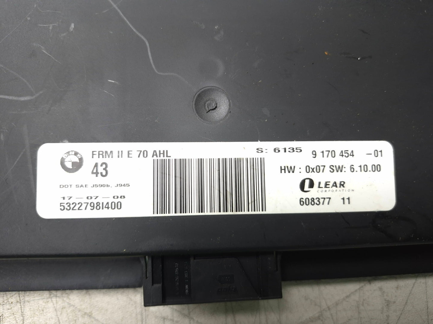 2008 BMW X6 E71 Frm Ii Ahl Footwell Light Control Module OEM