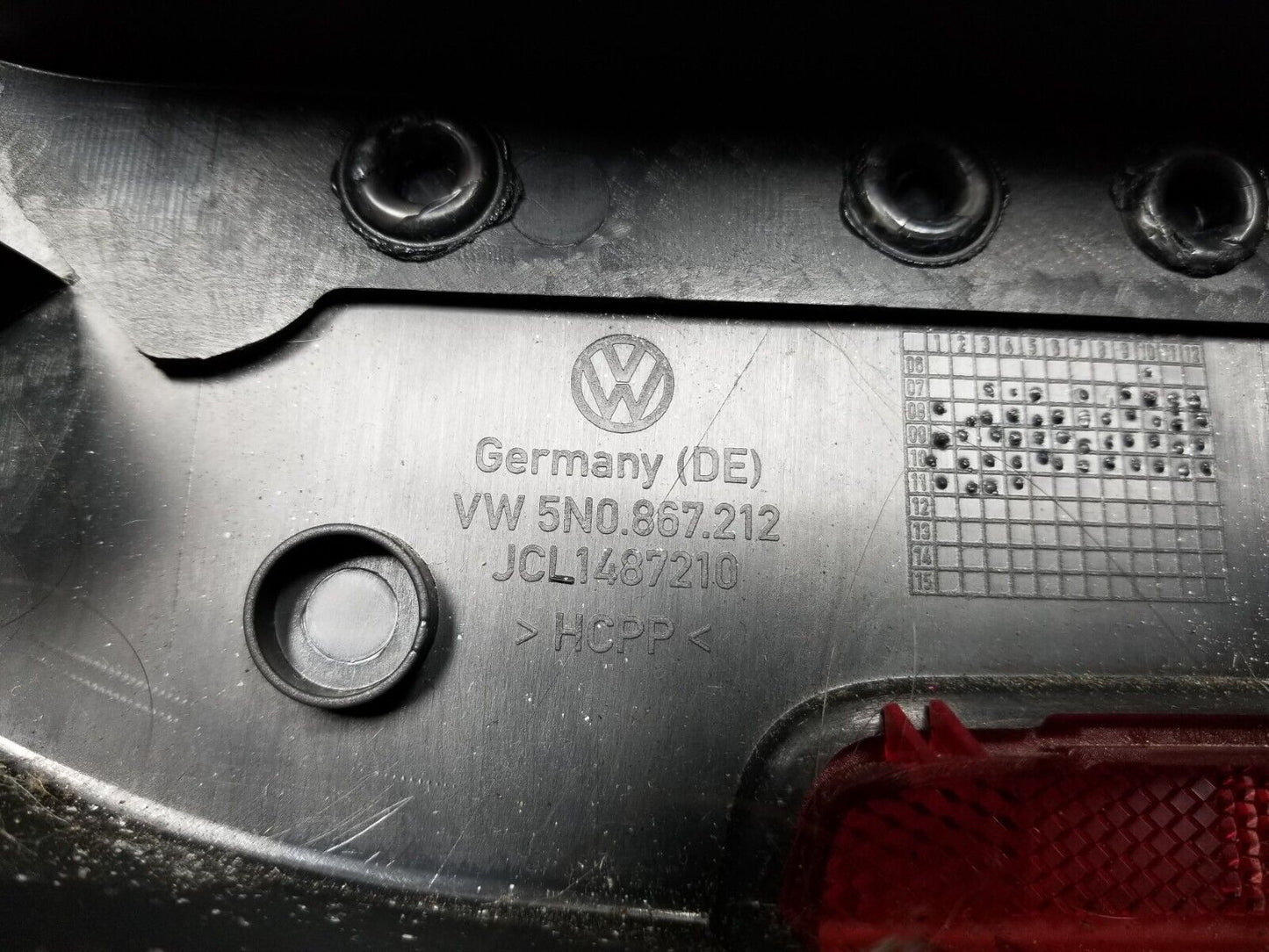 2009 - 2017 Volkswagen Tiguan Door Panel Trim Rear Passenger Side Right OEM