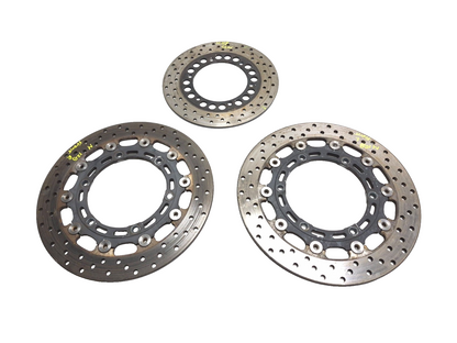 1998 Yamaha Yzf600r Brake Disc Front & Rear 3 Pcs OEM
