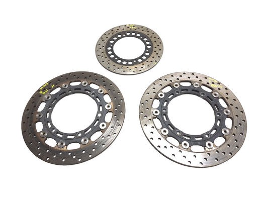 1998 Yamaha Yzf600r Brake Disc Front & Rear 3 Pcs OEM