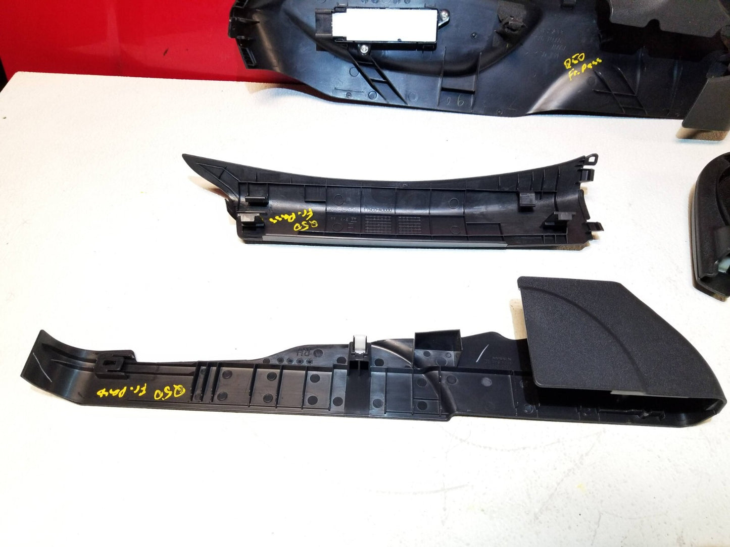 16 17 18 19 Infiniti Q50 Front Right Passenger Seat Side Cover Trim 5pcs OEM